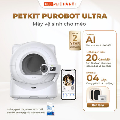 Máy dọn phân mèo PETKIT Purobot Ultra Công Nghệ Camera AI Nhận Diện Mèo, Theo Dõi Sức Khoẻ