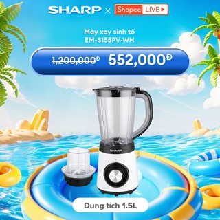 Máy xay sinh tố sharp em-s155pv-wh 1.5l