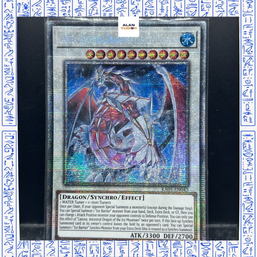[ Bài Yugioh Chính Hãng ] Lancea, Ancestral Dragon of the Ice Mountain - RA05-EN045 - Starlight Rare