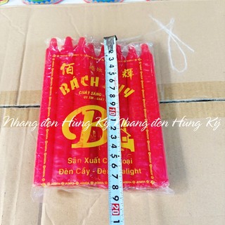 Đèn cầy sáp đỏ 10 cây cao 17.5cm