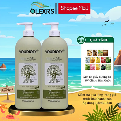 (Màu xanh lá) Cặp Gội Xả BIOTIN COLLAGEN VOUDIOTY Giảm Rụng Tóc, Kiểm Soát Tóc Bết Dầu