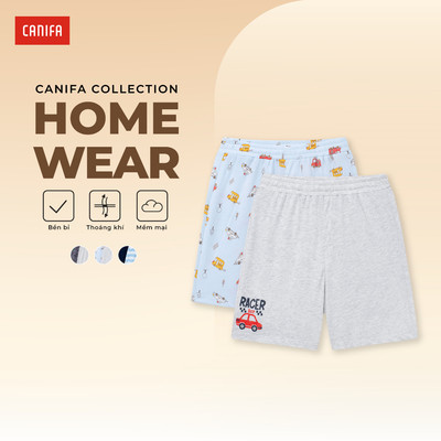 Combo quần mặc nhà bé trai CANIFA cạp chun co dãn thoải mái PS26 2LA26S004