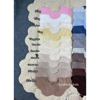 Yếm tròn trơn cho bé 0-3y(Litra shop)