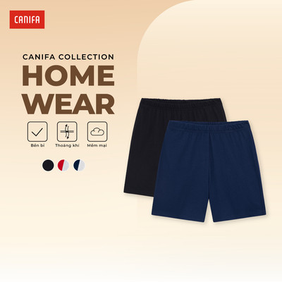 Combo 2 quần shorts mặc nhà bé trai CANIFA chất liệu cotton pha mềm mịn chuẩn OEKO-TEX 2LA26S003