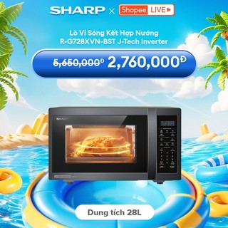 Lò vi sóng kết hợp nướng sharp r-g728xvn-bst j-tech inverter