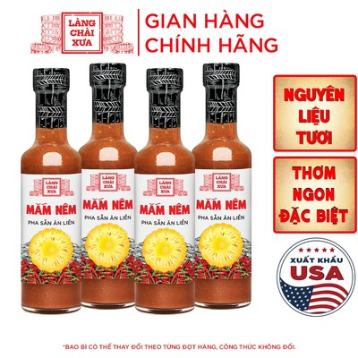 COMBO 4 CHAI 300G Mắm nêm pha sẵn cao cấp Làng Chài Xưa nguyên liệu tươi Thơm ngon đặc biệt