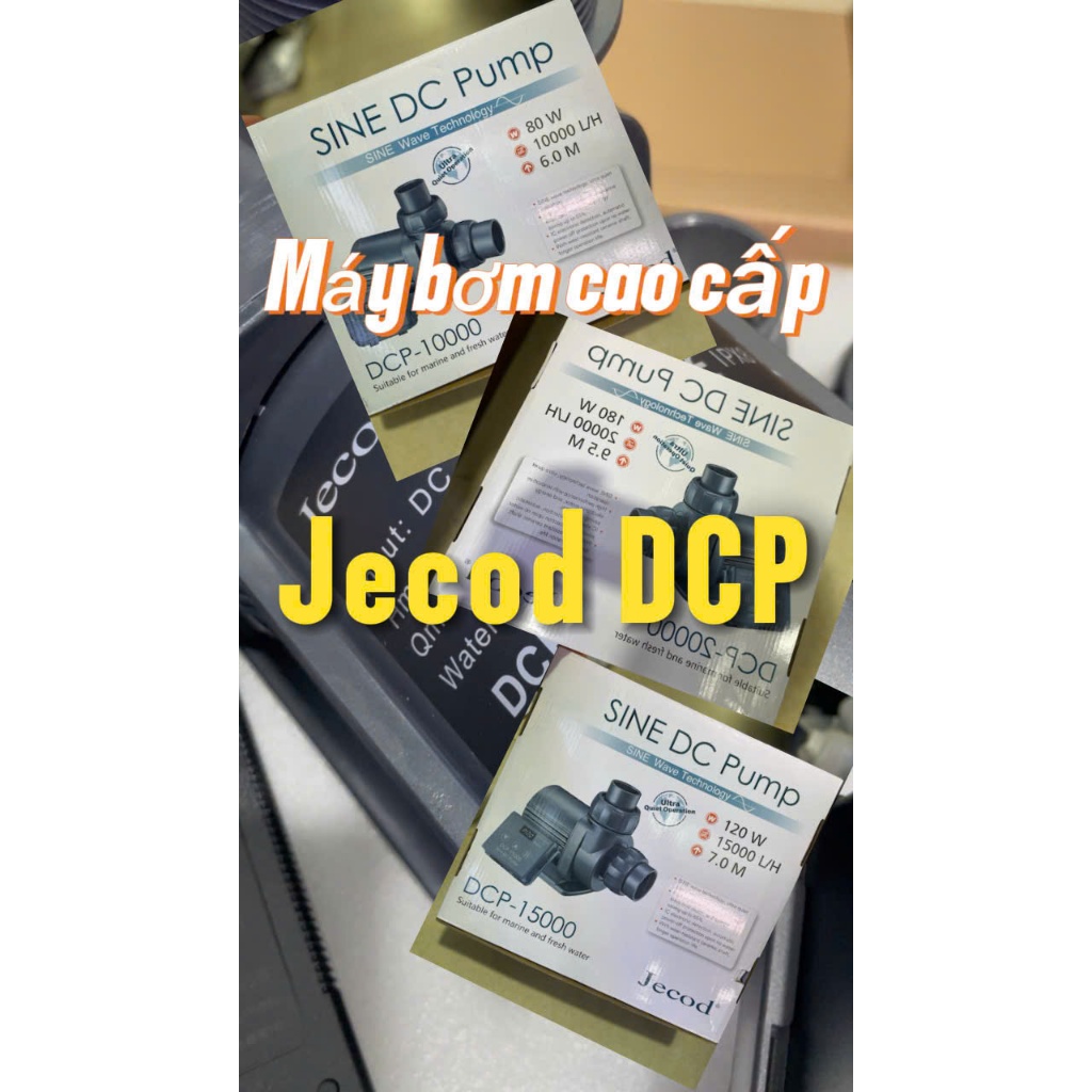 MÁY BƠM NƯỚC  JECOD DCP 8500, DCP 10000 ĐIỆN 1 CHIỀU 36V DÀNH CHO BỂ CÁ CẢNH, THUỶ SINH, HỒ KOI