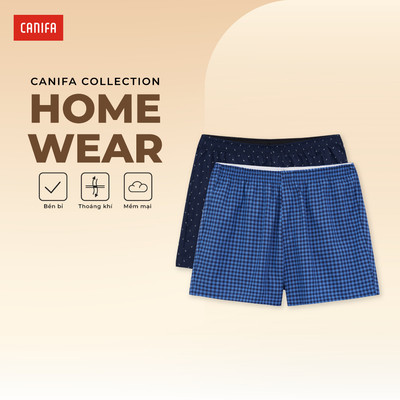 Quần đùi mặc nhà nam CANIFA cạp chun co giãn chất liệu cotton thoáng mát 8LA26A001