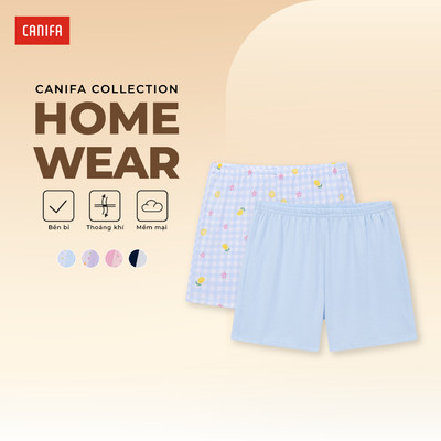 Combo 2 quần short mặc nhà bé trai CANIFA chất cotton mềm mịn thoáng mát in họa tiết PS26 2LA26S004