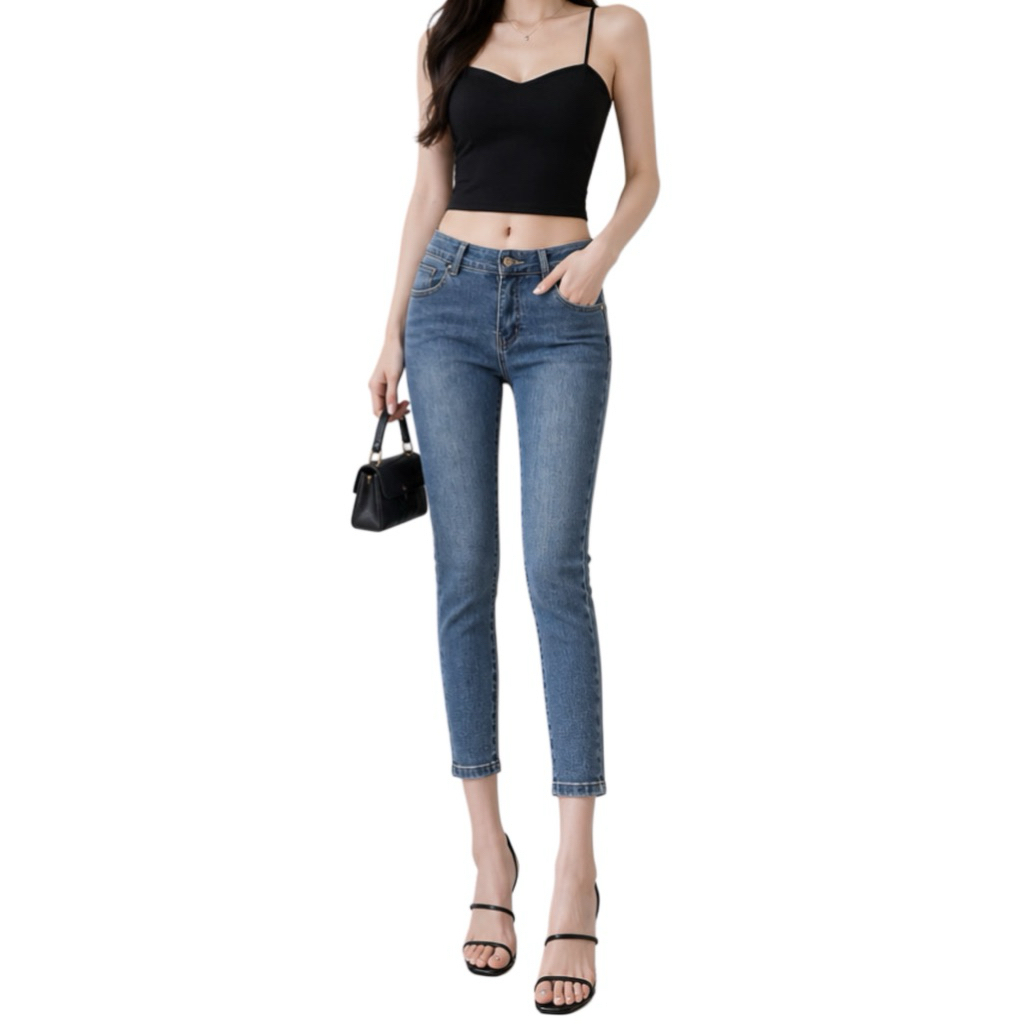 Quần 9 Tấc lưng thấp L18 L19 AKJ co giãn
