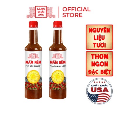 COMBO 2 CHAI NHỰA 620G/CHAI Mắm nêm pha sẵn ăn liền cao cấp Làng Chài Xưa nguyên liệu tươi đặc biệt