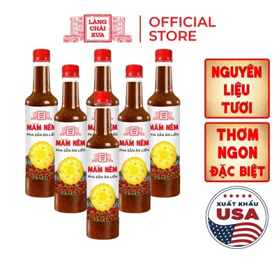 COMBO 6 CHAI NHỰA 620G/CHAI Mắm nêm pha sẵn ăn liền cao cấp Làng Chài Xưa nguyên liệu tươi đặc biệt