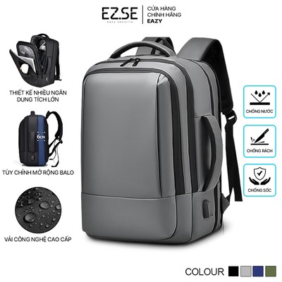 Balo đựng laptop cao cấp chống sốc chống nước EAZY BLA01 , Balo laptop 17 inch 15.6 inch có cổng sạc USB