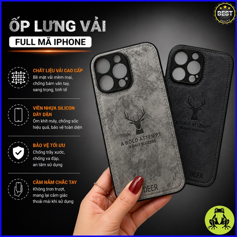 Ốp lưng silicon họa tiết vải iPhone 14, IPhone 14 Plus, IPhone 14 Pro, IPhone 14 Promax, viền dẻo lư