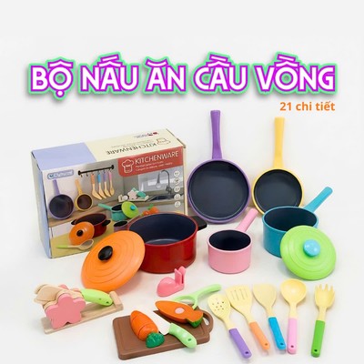 Đồ Chơi Nấu Ăn Cầu Vồng , 21 Chi Tiết Cho Bé