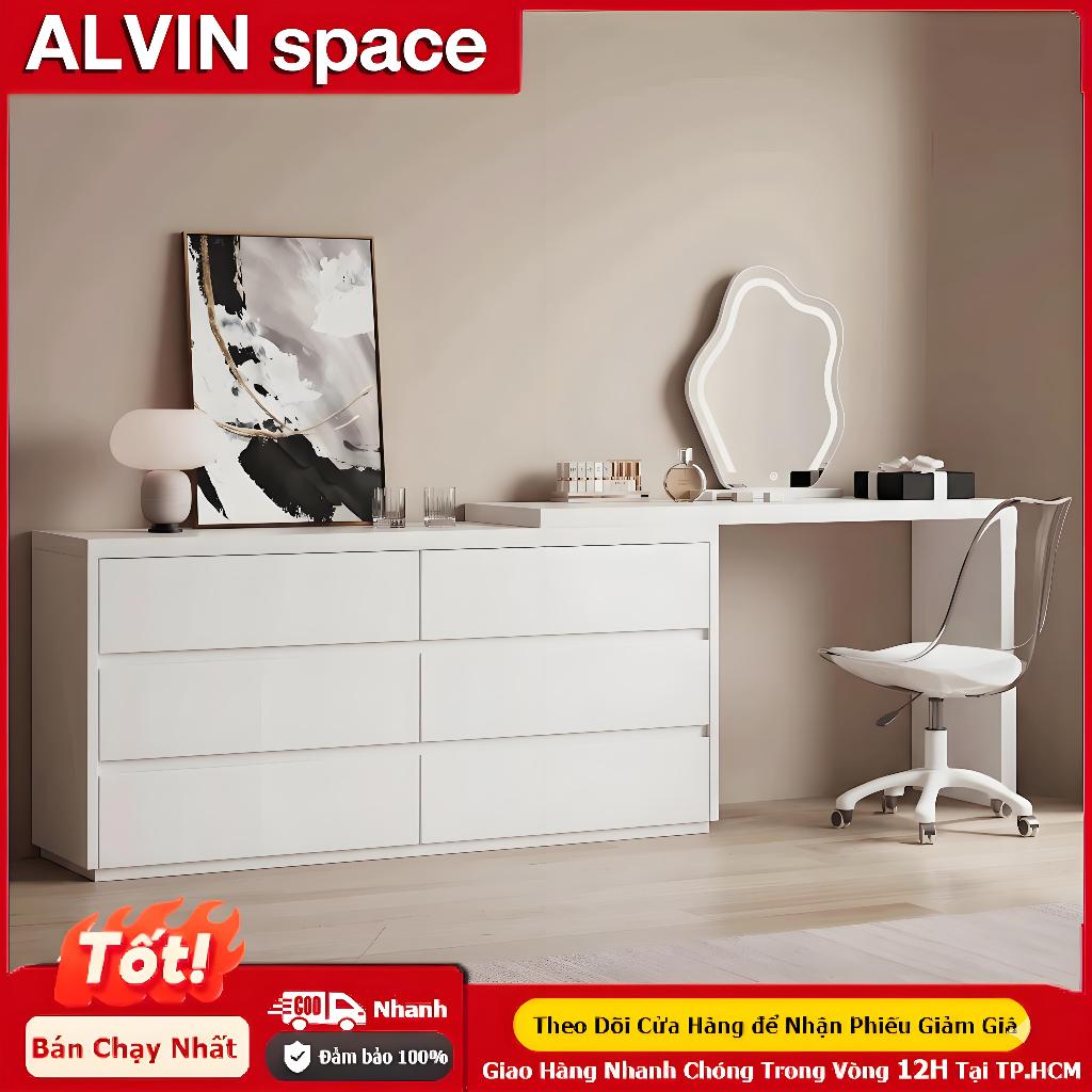 ALVIN Bàn trang điểm phòng ngủ phong cách bắc Tối Giản Và Tiện Lợi Có Nhiều Ngăn Để Đồ