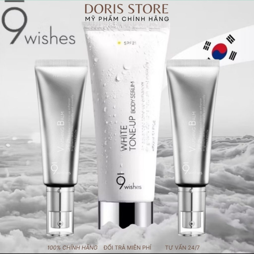 Kem dưỡng trắng nâng tone 9Wishes White tone up body/ 9wishes vb premium