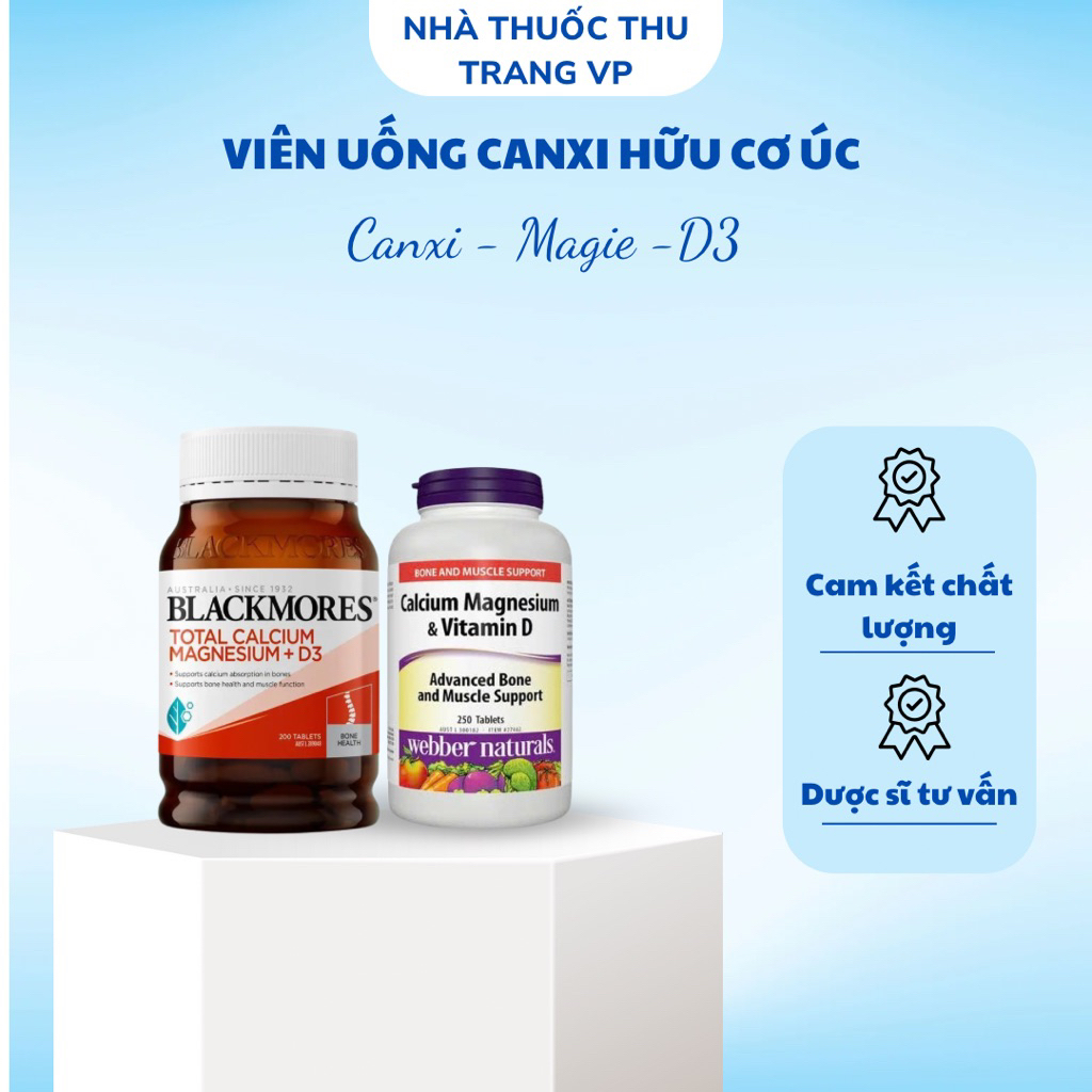 ĐỦ BILL-  Viên uống Canxi Blackmore Úc - Total Calcium Magnesium + D3 200 Lọ 200 Viên