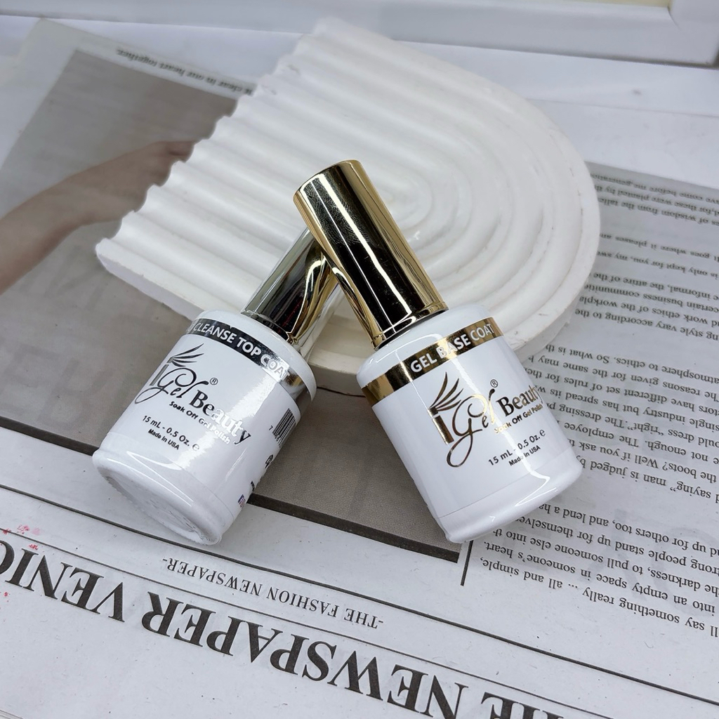 Sơn Base, Top Igel Beauty Mỹ Chính Hãng 15ml - Lớp Nền Và Phủ Bóng, Dưỡng Móng Tự Nhiên