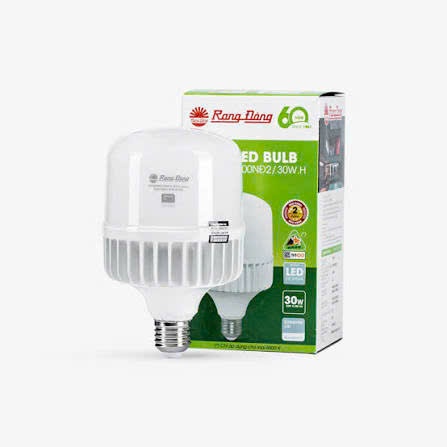 Combo 10 Bóng Đèn LED RẠNG ĐÔNG 50W Trụ Nhôm Chính Hãng