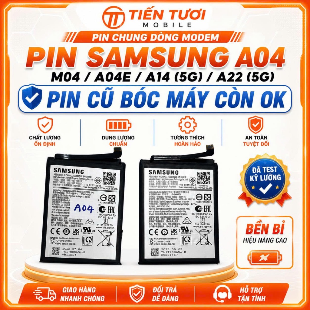 Pin  samsung SCUD-WT-S-W1  / A04 / M04 / A04E / A14 5G / A22 5G,cũ bóc máy còn ok