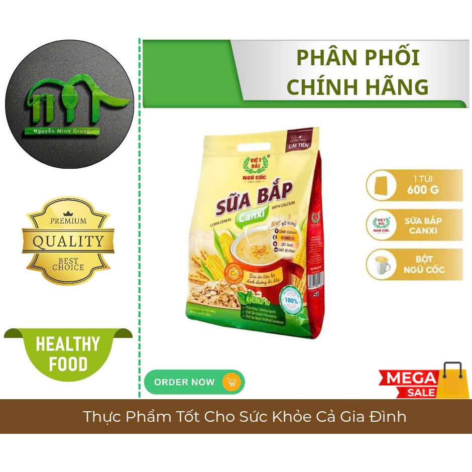 VIỆT ĐÀI Sữa bắp canxi 600gr