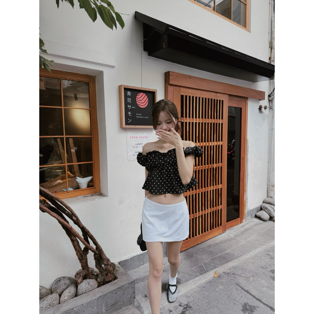 (CÓ SẴN) White Skirt - Chân váy trắng cạp trễ, có lót quần Soul Studio 🌸