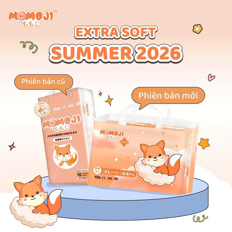 Tã Bỉm Momoji Extra Plus Mềm Mại, Siêu Mỏng, Siêu thấm hút Đủ size