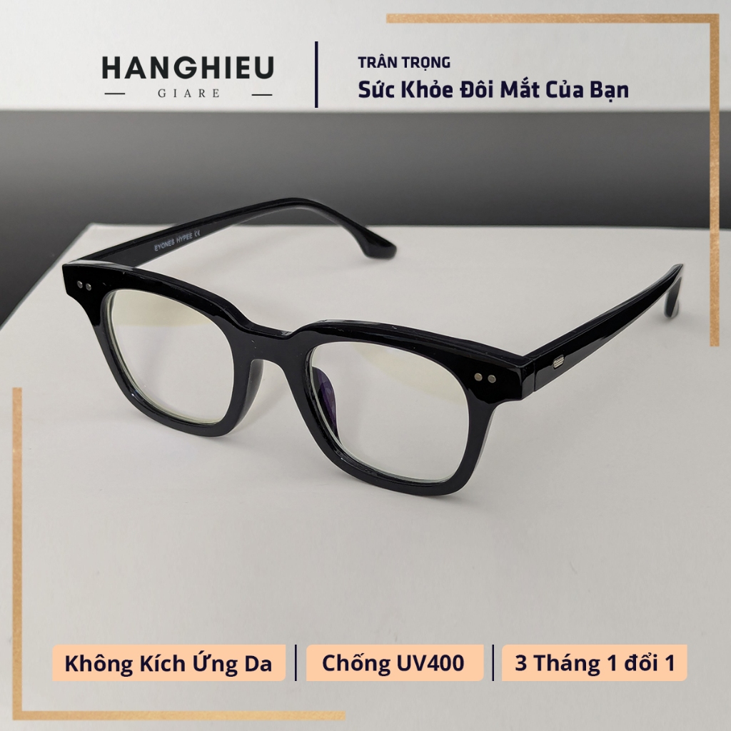 Gọng kính Gentle South Side N 01 Monster Đen, Dáng Vuông, Chống UV400