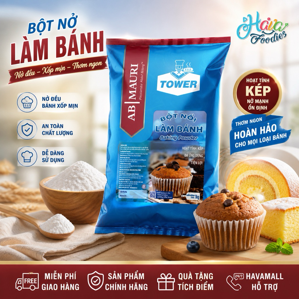 Bột Nở Mauri Double Acting Baking Powder 1000g