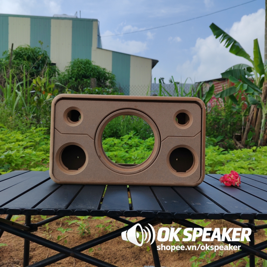Box loa thô 2.1 cho củ loa Au500 6.5inch, mid 3inch, thông hơi gỗ tặng kèm