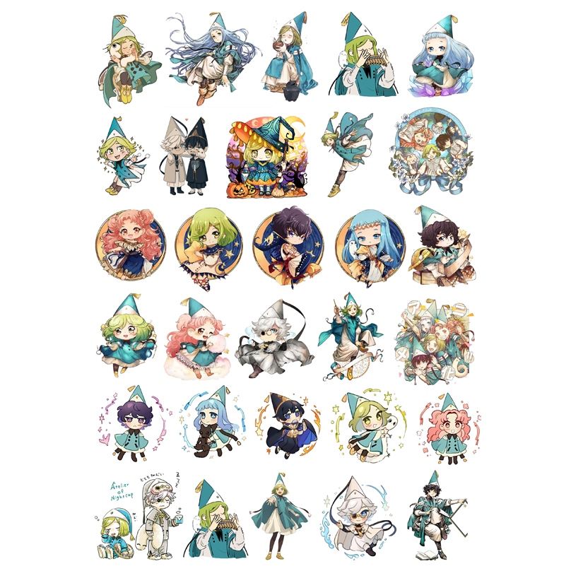 Sticker Witch Hat Atelier Coco Qifrey AgottTetia Richeh Xưởng phép thuật ảnh dán Witch Hat Atelier