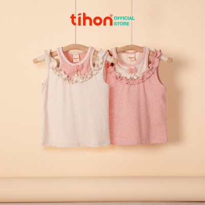 Áo bé gái TIHON cao cấp thiết kế điệu đà mềm mát cho bé từ 11kg đến 36kg