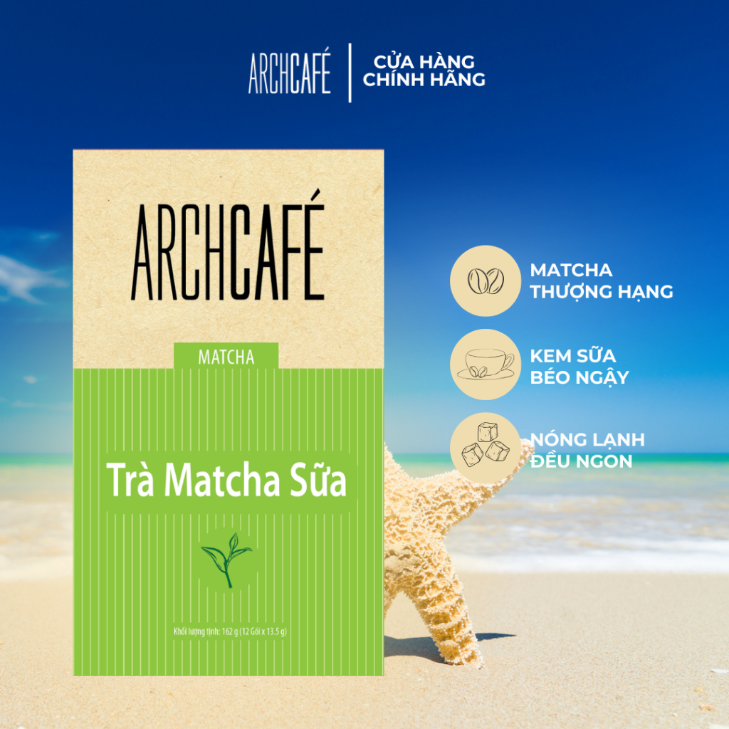 Trà Matcha Sữa Hoà Tan Archcafe (12 gói x 13.5g)
