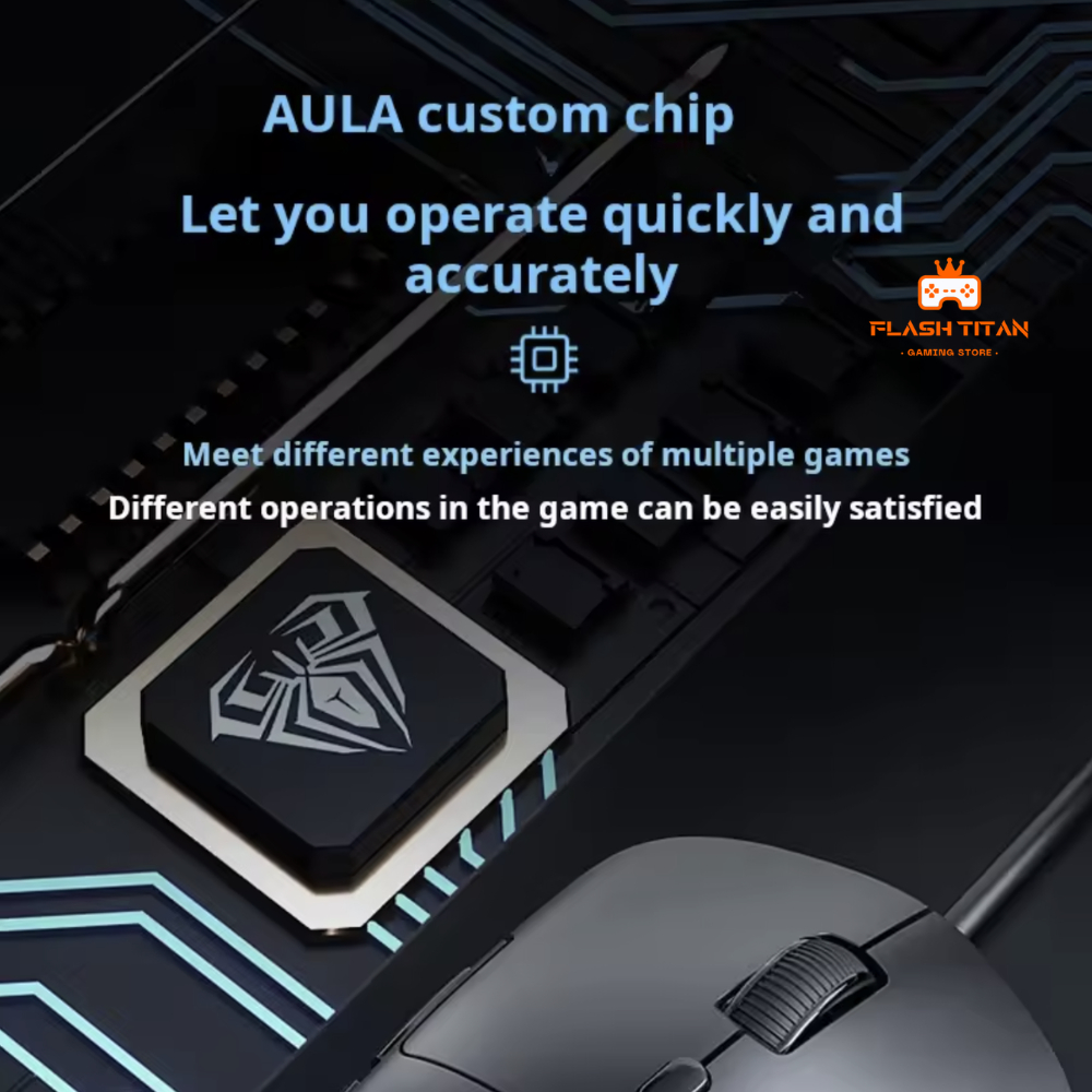 Chuột Máy Tính Chơi Game AULA S35 - Tặng kèm grip tape - Trọng lượng nhẹ - 6 chế độ DPI | BigBuy360 - bigbuy360.vn