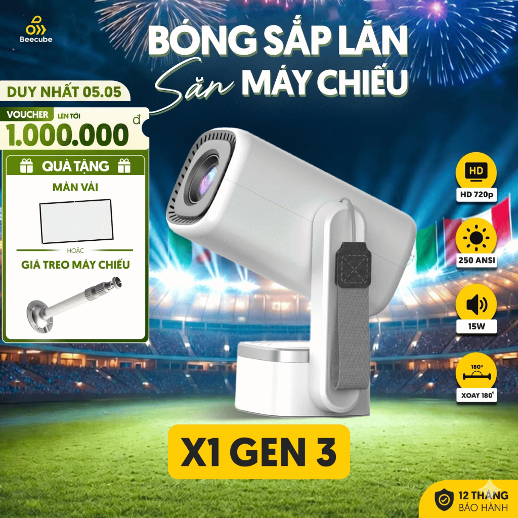[Tặng Phụ Kiện] Máy Chiếu Mini BeeCube X1 GEN 3 - X2 Max Gen 5 - Độ phân giải 720P - Full HD 1080P -