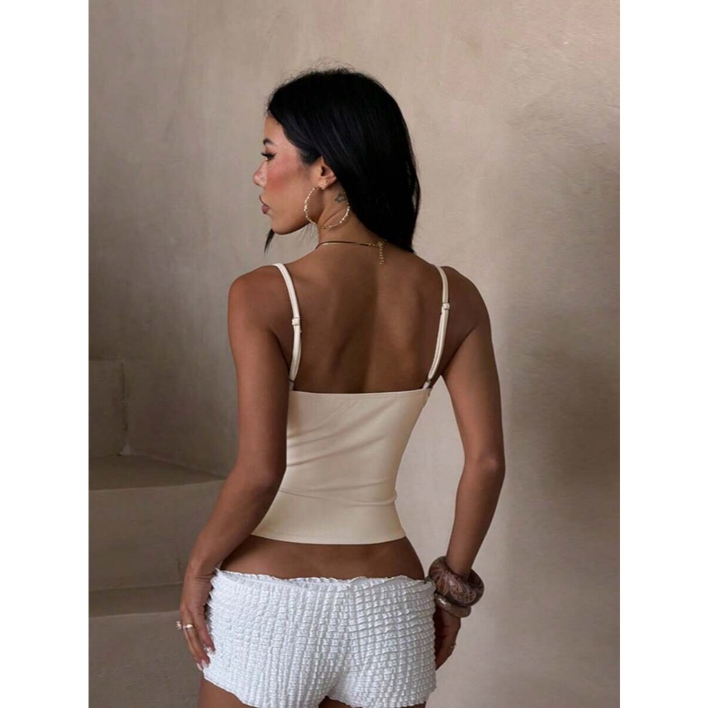 Áo Hai Dây Nữ Trơn Basic Ôm Body Co Giãn Mềm Mát – Áo 2 Dây Sexy Thanh Lịch Mặc Trong Blazer Đi Chơi Hè | BigBuy360 - bigbuy360.vn