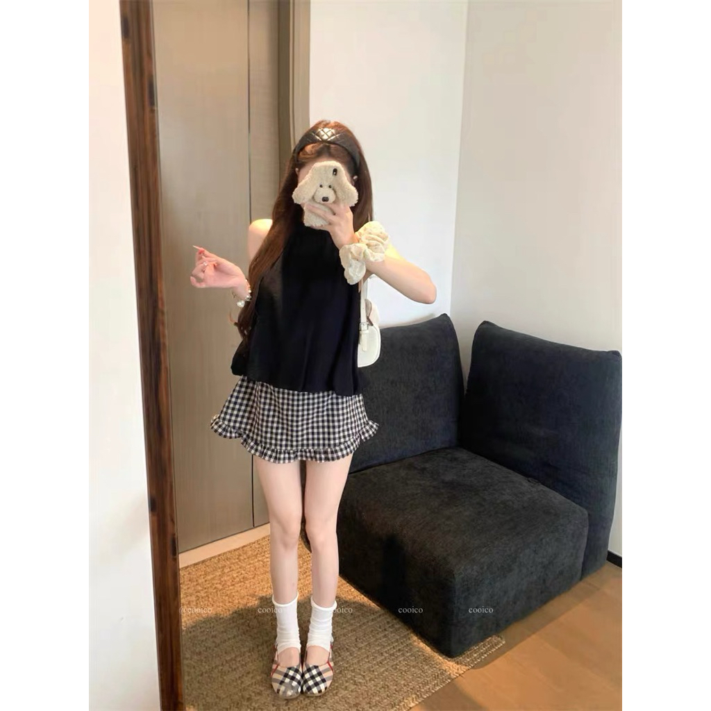 [Hàng Chuẩn L1] Áo yếm dáng bí chất tơ đũi nhăn thắt nơ sau hot summer Suzy Top - A1403 | BigBuy360 - bigbuy360.vn