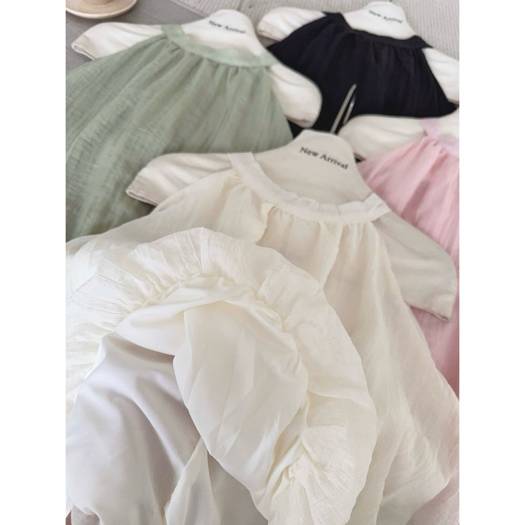 [Hàng Chuẩn L1] Áo yếm dáng bí chất tơ đũi nhăn thắt nơ sau hot summer Suzy Top - A1403 | BigBuy360 - bigbuy360.vn