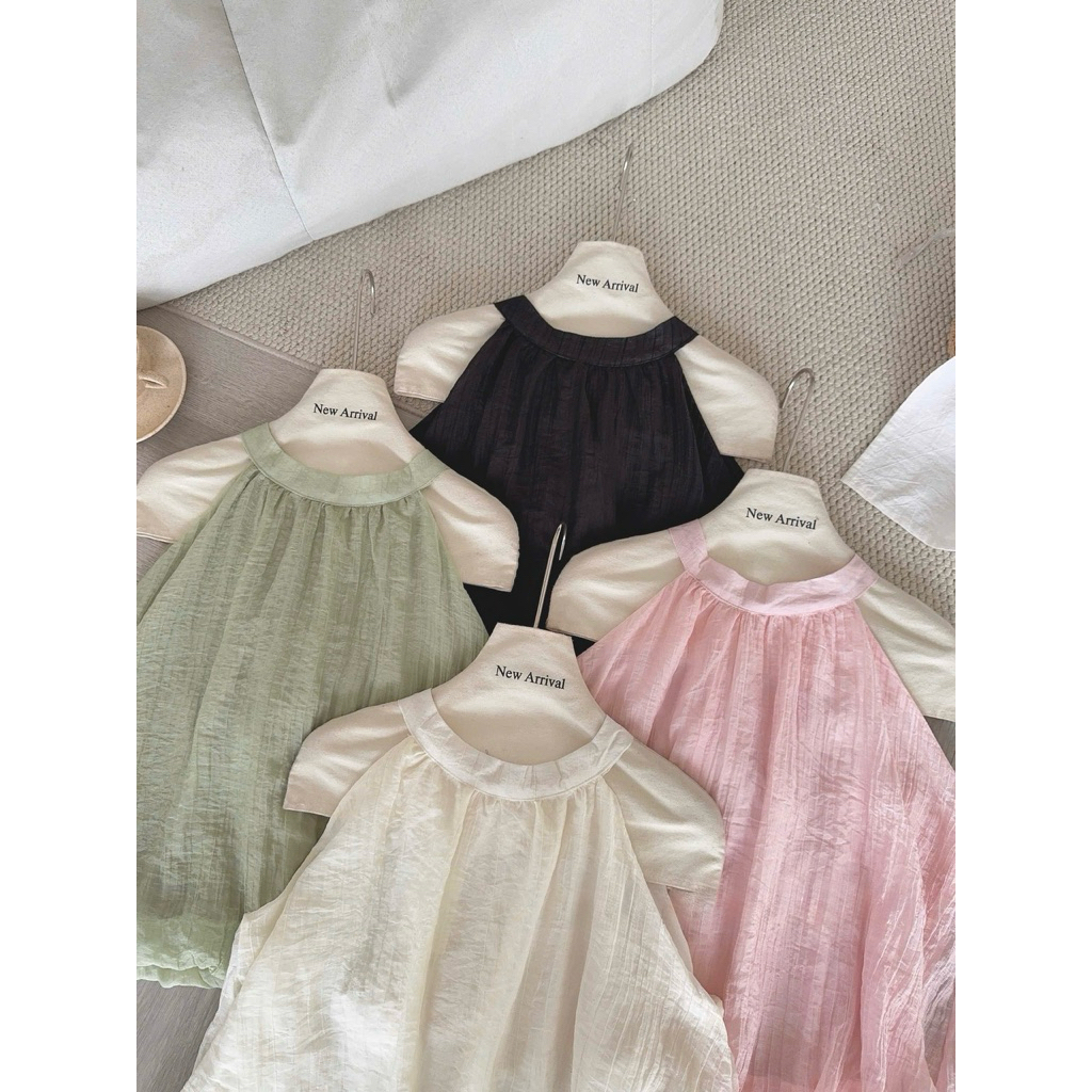 [Hàng Chuẩn L1] Áo yếm dáng bí chất tơ đũi nhăn thắt nơ sau hot summer Suzy Top - A1403 | BigBuy360 - bigbuy360.vn