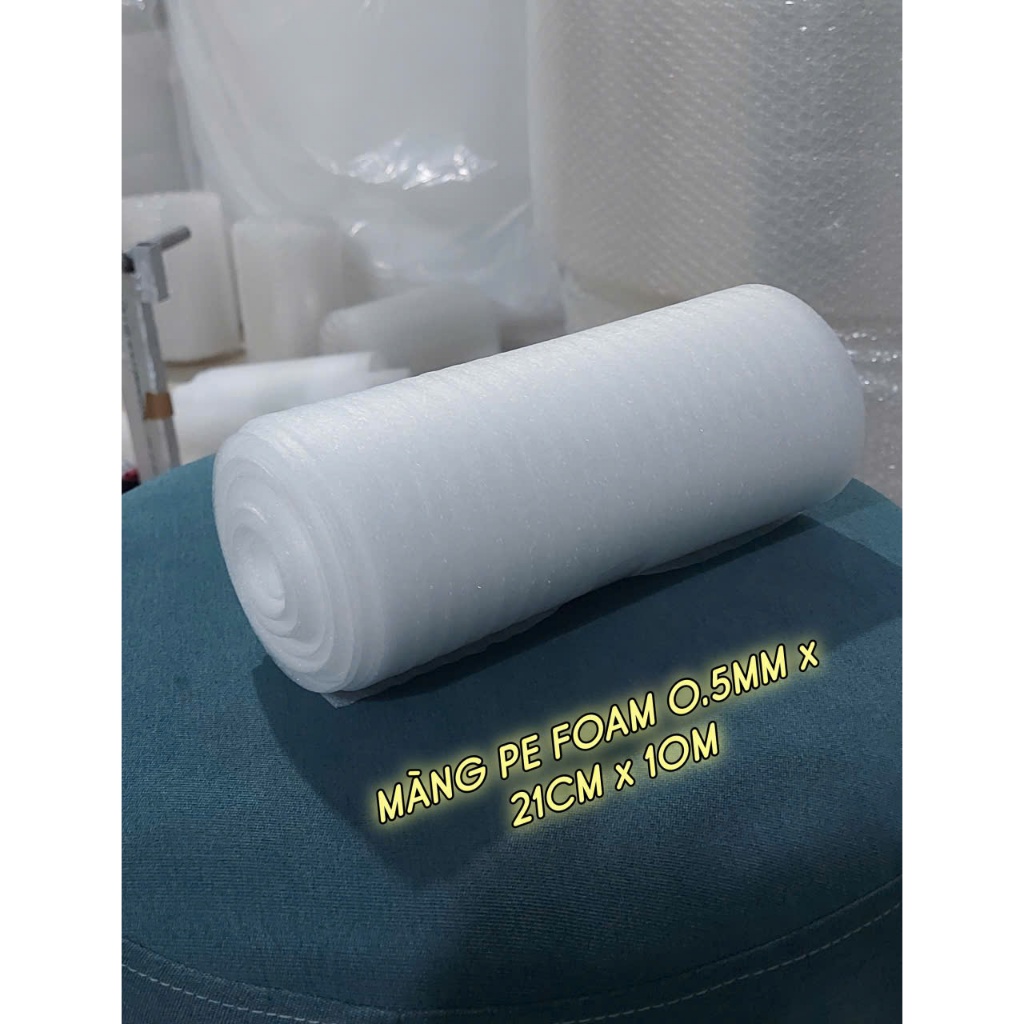 CUỘN MÀNG PE FOAM 0.5MM x 21CM x 10M