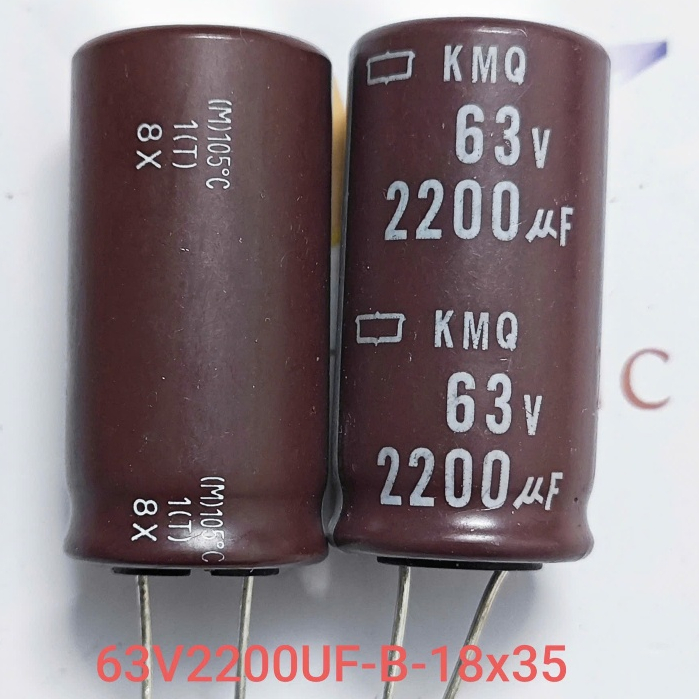 Tụ hóa 63V2200UF 63V 2200UF 2200UF63V 18x35mm chính hãng BACK KING KONG mới 100% (con)