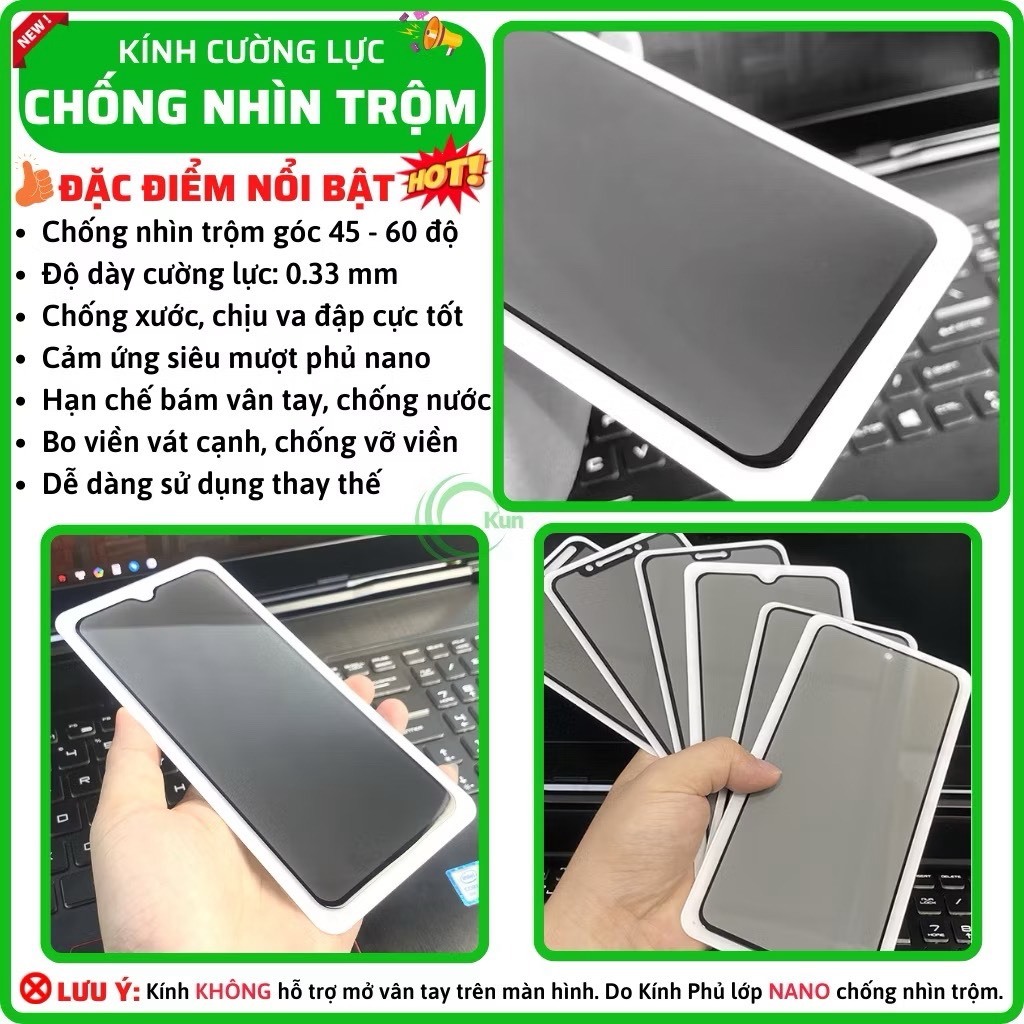 Cường lực chống nhìn trộm Realme C11 C35 C30s C33 C15 C17 C53 C51 C25Y Realme 10 11 6i 6 7 8 9 9i 9P