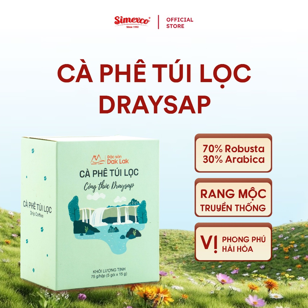 Cà phê túi lọc Robusta & Arabica công thức Draysap
