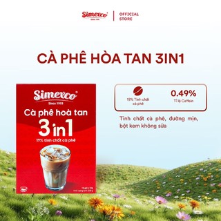 Cà phê hòa tan Simexco 3in1 Cà phê sữa (18 gói x 16gr)