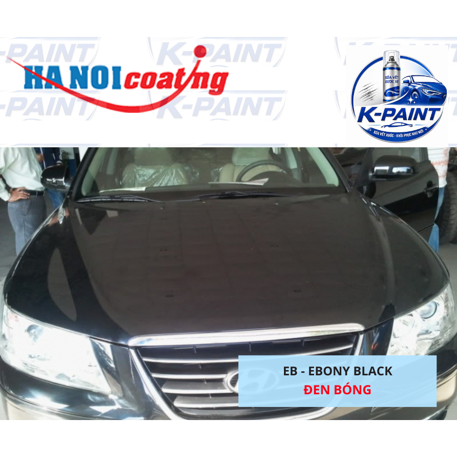 Sơn Xịt Xóa Vết Xước cho xe HYUNDAI SONATA màu ĐEN BÓNG mã màu EB - EBONY BLACK chính hãng K-PAINT