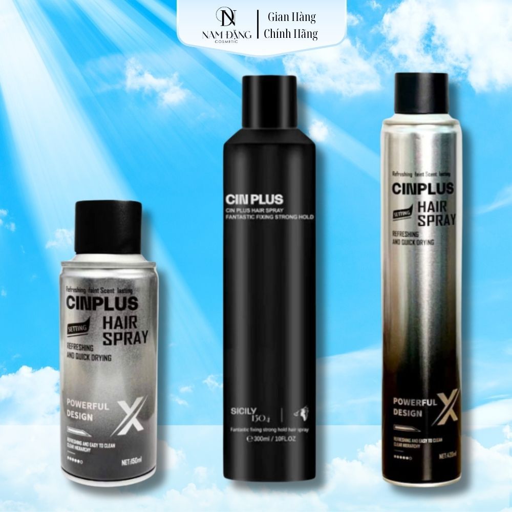 Gôm xịt tóc SICILY CINPLUS giữ nếp tạo kiểu nam nữ 300ml