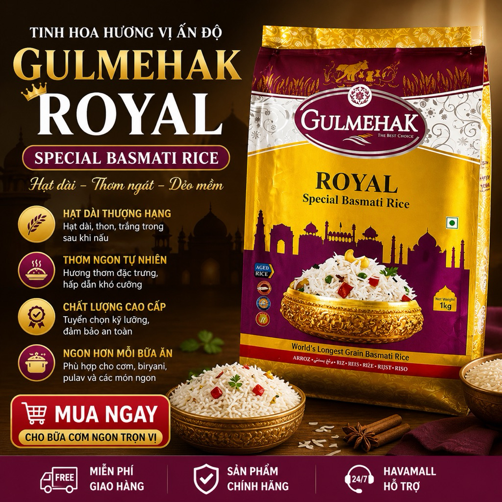 Gạo Ấn Độ Basmati Tốt Cho Người Ăn Kiêng 1kg – Basmati Rice