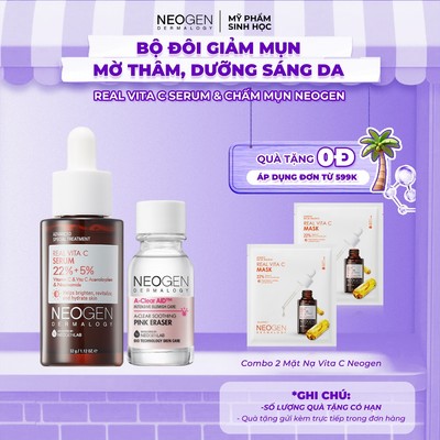 Bộ Sản Phẩm Chấm Mụn & Serum Vitamin C 22% Xẹp Mụn Xoá Thâm Neogen Dermalogy