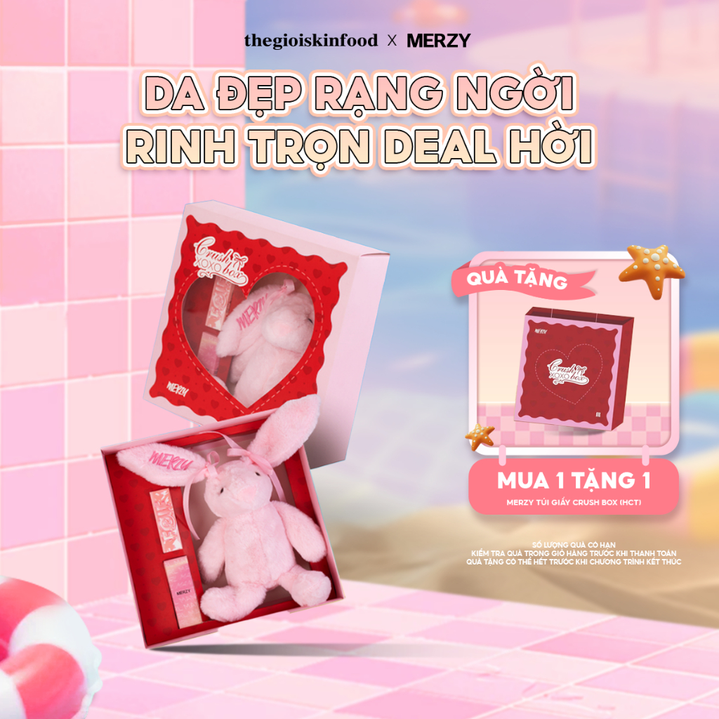 Box Quà Tình Yêu Merzy Crush Box Trang Điểm Môi (Combo Son + Box) ThegioiSkinfood